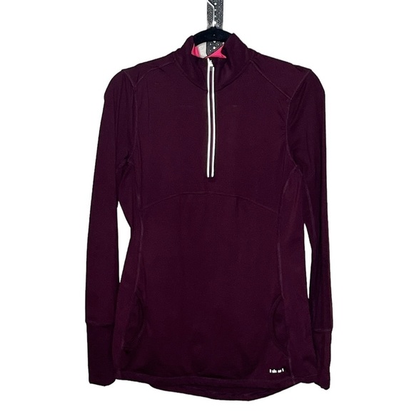 Hind 1/4 Zip Wine Burgundy Running Pullover Jacket Sz Large - Picture 1 of 10